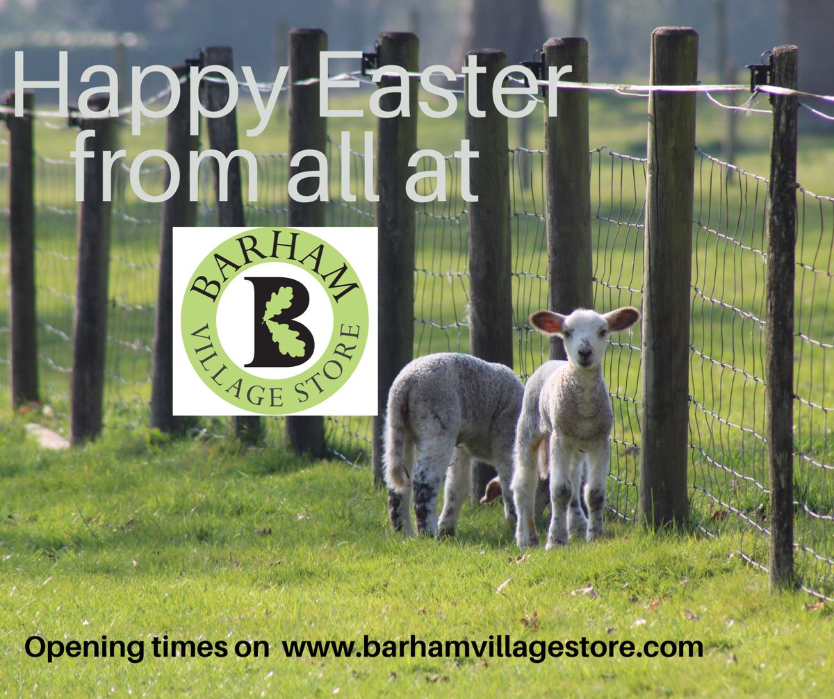 Happy Easter 🐣 to all our customers, staff, volunteers and suppliers. Don’t forget to check our Easter weekend opening hours on Facebook or barhamvillagestore.com 
Stay safe and keep well.