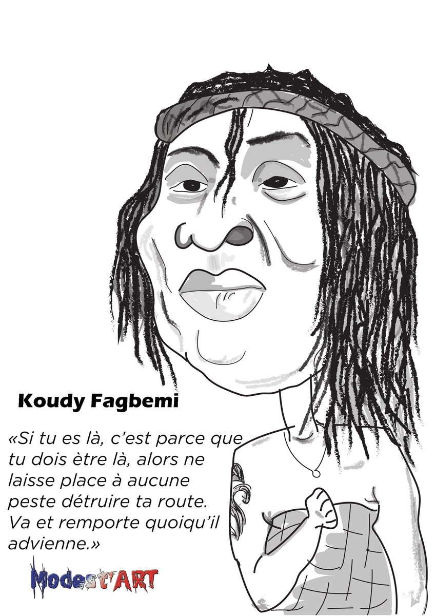 ArtModest's tweet photo. ~INSTANT-CARICATURE-
Pour ce 2ème numero de cette rubrique, le benin toujours à l'honneur, nous vous présentons #Koudy_Fagbemi, Artiste chanteuse, interprête, percussionniste. L'auteur de "WINNER & IYE YAN DJARABI" fait son apparition dans #ModestArt. https://t.co/HDYP5Nwshh