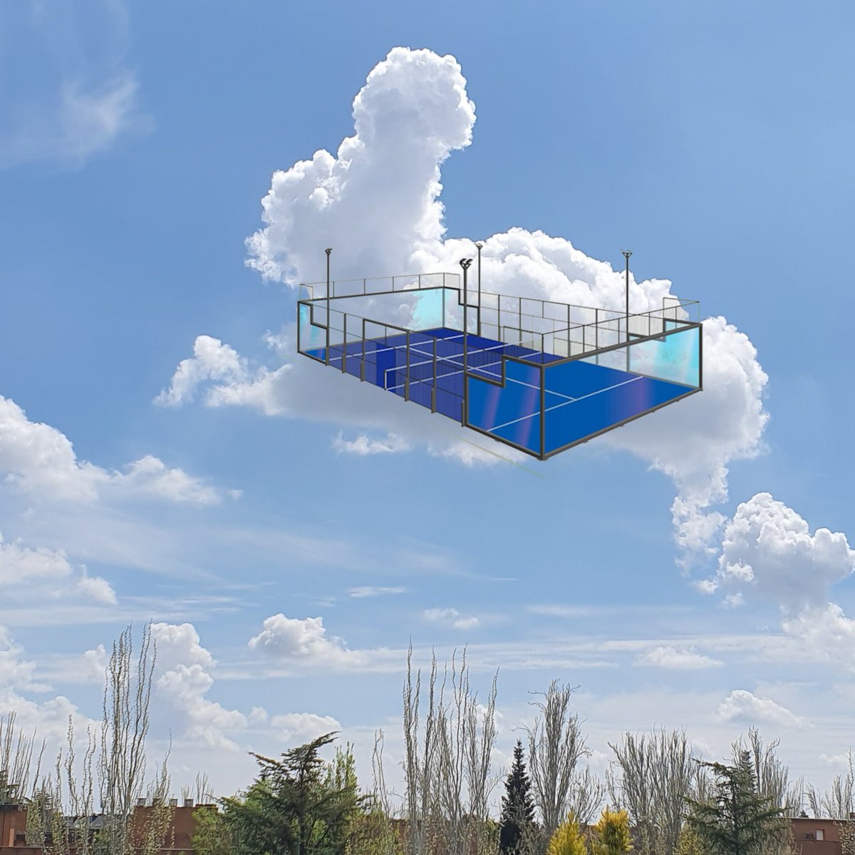 Llámame loco o será cosa del confinamiento... pero yo veo una pista de pádel 🤪🤪