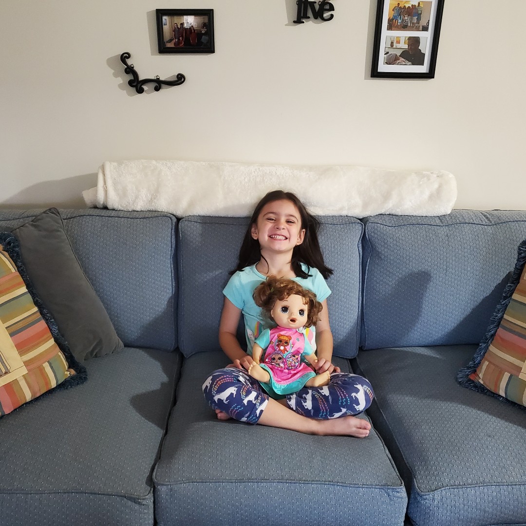 Delfina is MORE than happy to be in her comfy clothes all day! #cmpositivity #cmvirtualspiritweek #letsseecm