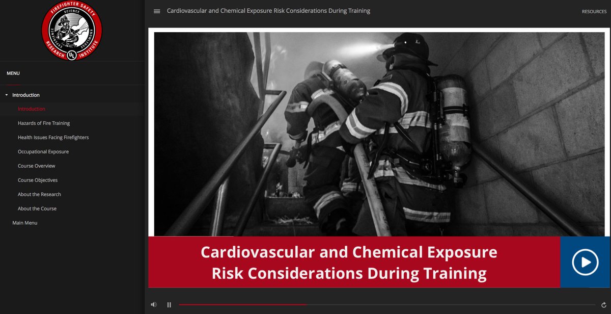 NEW #onlinetraining in the UL FSRI Fire Safety Academy. Take the "Cardiovascular and Chemical Exposure Risk Considerations During Training" course (s.ul.org/34l13kY) to identify &amp; incorporate best practices to reduce your crew’s risk during training/ on the fireground.