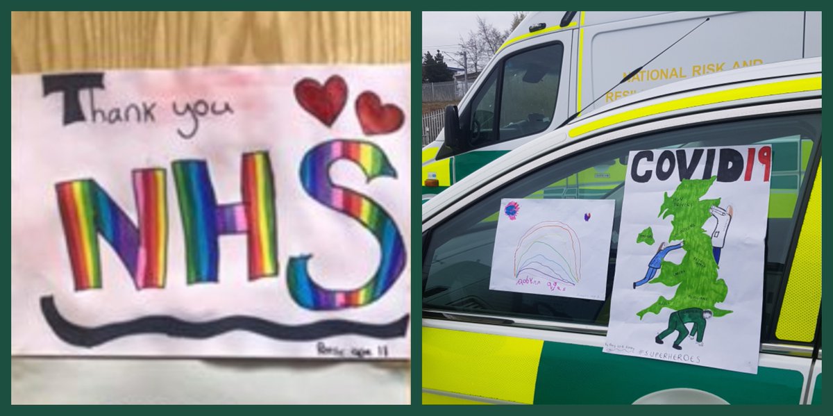 Scotambservice's tweet photo. We want to say a huge thank you to the students of 
@nptkd academy for sending pics in!🌈
 
Robynn - age 5, Amy and Ashley and Reese - age 11 - Thank you for your msgs of support to us - you have really cheered the office up - Well done!🌈👏
 
#staysafe #StayAtHomeSaveLives https://t.co/9hX6jnnhp9
