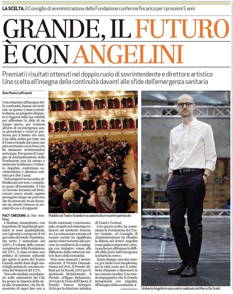 LauCastelletti's tweet photo. Riconfermato per altri 5 anni il nostro #Sovrintendente e #DirettoreArtistico Umberto Angelini al @TeatroGrande. Ottima scelta del cda @GdB_it @corrierebrescia @BresciaOggiIT https://t.co/GBa8EHXTGJ