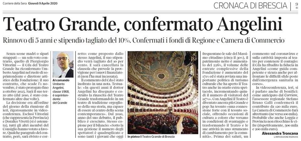 LauCastelletti's tweet photo. Riconfermato per altri 5 anni il nostro #Sovrintendente e #DirettoreArtistico Umberto Angelini al @TeatroGrande. Ottima scelta del cda @GdB_it @corrierebrescia @BresciaOggiIT https://t.co/GBa8EHXTGJ