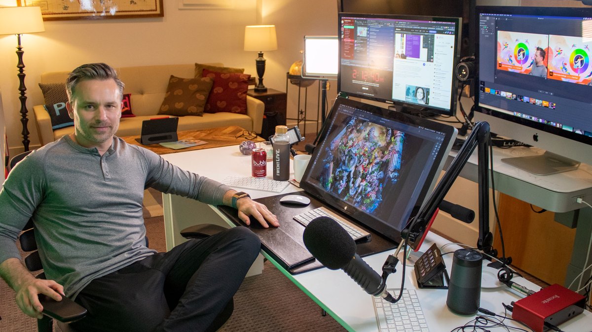 paultrani's tweet image. My home office. #AdobeCreativeSetup