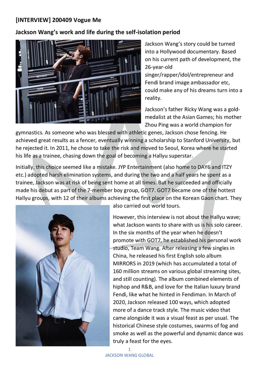 Zhou Ping Jackson Wang