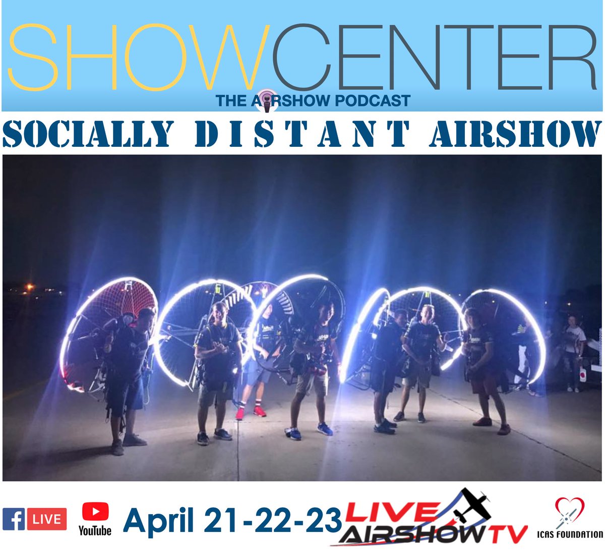 LiveAirShowTV's tweet photo. The Paradigm Aerobatic Team is joining the #SociallyDistant Airshow, 4/21-23 2 3pmEDT. Find out how these guys really fly like birds and help the #ICASFoundation @icas_hq @We_love_aero @AirshowStuff @AirShowAngel9 #covid19 #airshow #coronoavirus #paraglider #fun #flying https://t.co/3T9ffyergF