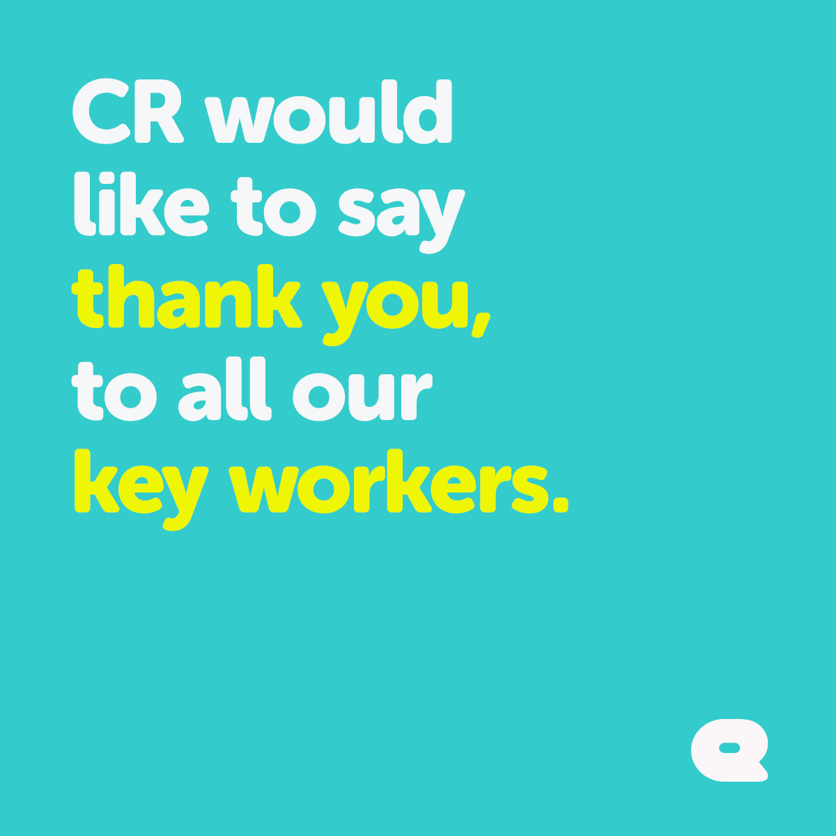 CR will be clapping for our NHS, carers and key workers tonight – just a small gesture to show our appreciation for the amazing work they do!

Join us in your doorways, windows, drives or balconies 👏

#ClapforNHS #ClapforCarers #ClapforKeyWorkers #COVID19