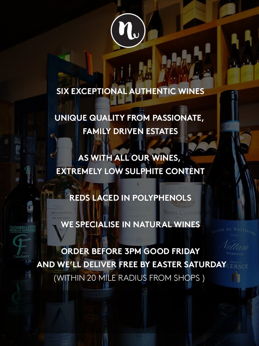 From our families to yours. Our Deluxe Easter case. Six exceptional wines from unique family run estates. Call: 028 9145 0114 or Mob: 07766 477 443  to order by 3pm Fri 10th &amp; we'll deliver FREE by Sat 11th (20ml from shops) #easter #family #stayhomestaysafe #local #quality