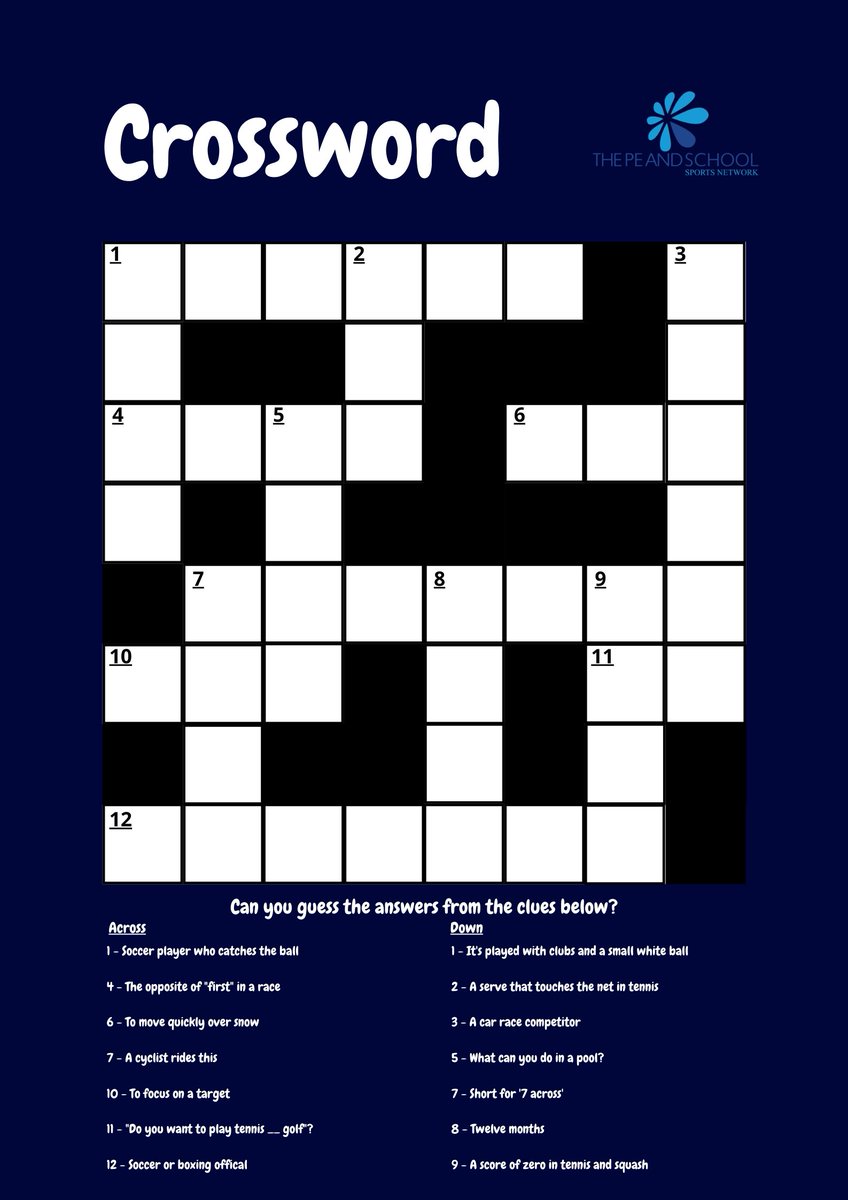 LPESSN's tweet photo. Thursdays Tea time teaser: Crossword
#crossword #teaser #somethingforall
@UnitedSport1 @ActiveSouthwark https://t.co/oKqr2HuHqz