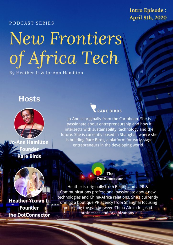 HeatherleePSU's tweet photo. Excited to launch a new podcast series with @RareBirdsHQ_ focusing on innovating tech entrepreneurs across the Africa continent. 

Check it out here: https://t.co/j85qAUhrjs

#tech #ecosytem #Africa #Entrepreneurship https://t.co/6LJbog7yBc