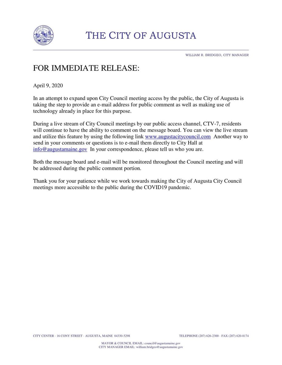 augustamepw's tweet photo. Important information about tonight’s City Council meeting. https://t.co/NOa0a2nSPT