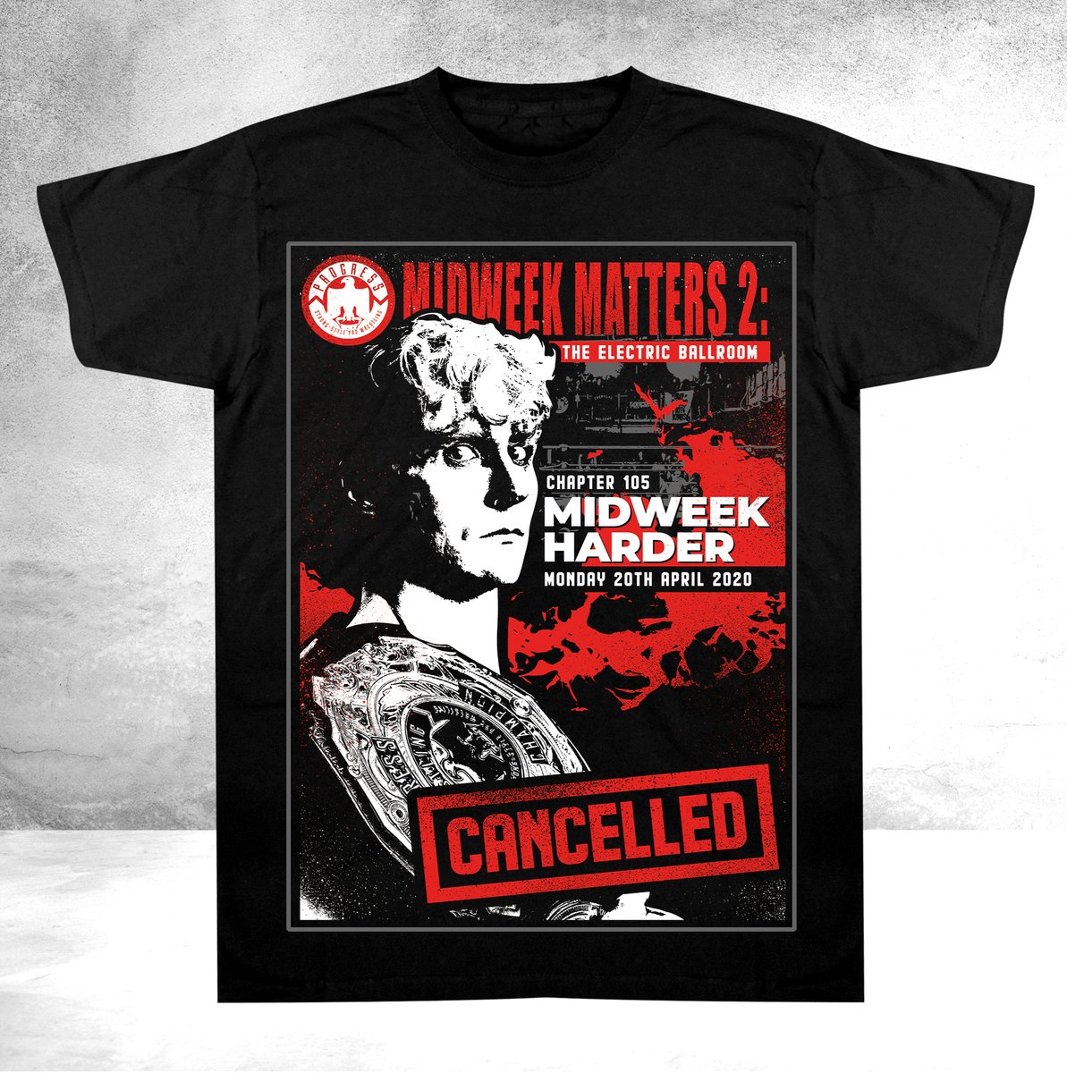 ThisIs_Progress's tweet image. #CancelledCollection: 3 shirts to mark 3 cancelled shows. All profits go to the wrestlers, crew and company to keep the lights on. £15/each or bundle all 3 for under £40. If you can support, thank you in advance ❤️
🛒 progresswrestling.com/collections/ca…