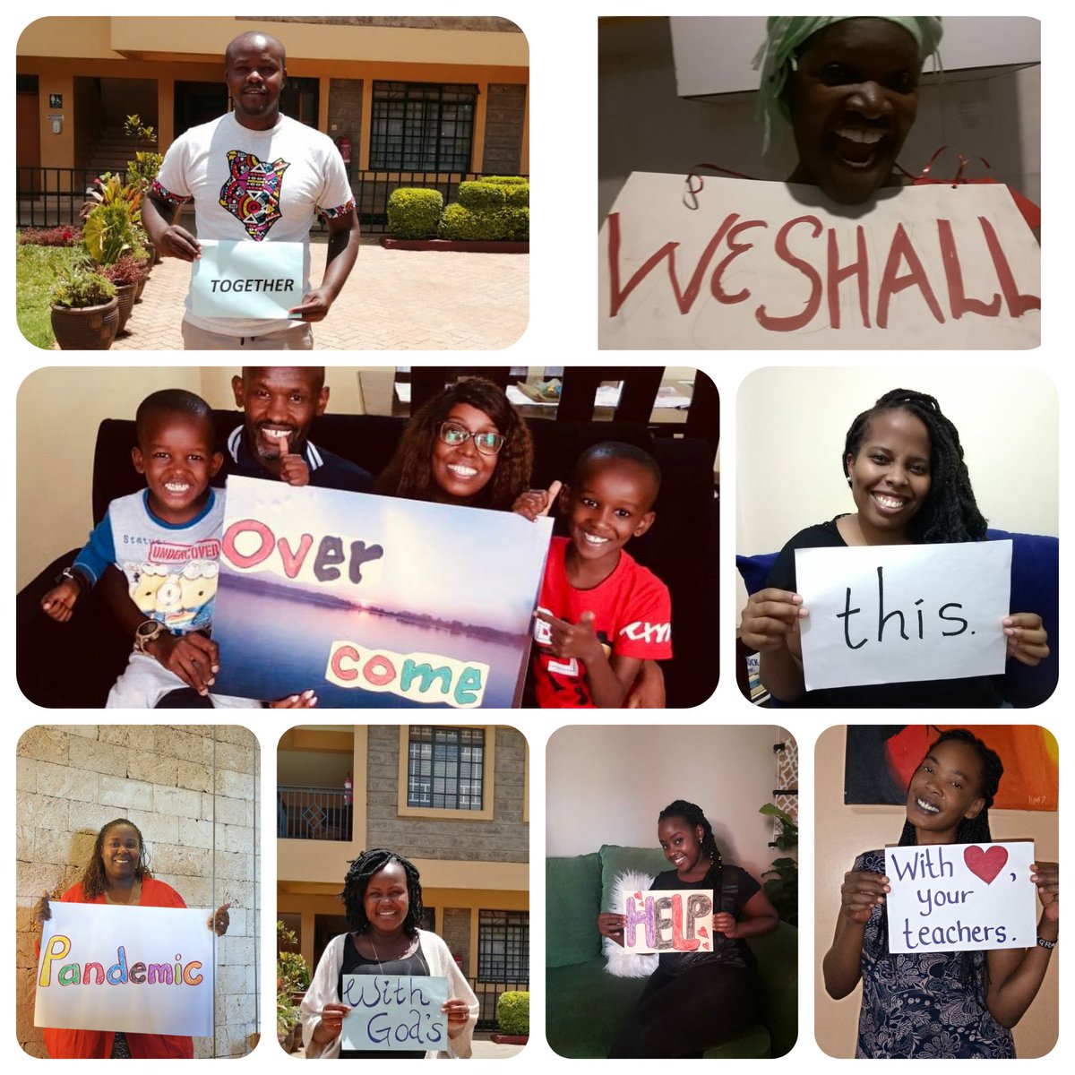 PotterhouseSch's tweet photo. We miss our students and so we teamed up to pass them a little message of hope. 
#StrongerTogether 
#WeShallOvercome 
#MouldingLearners https://t.co/Fb2oExErl8