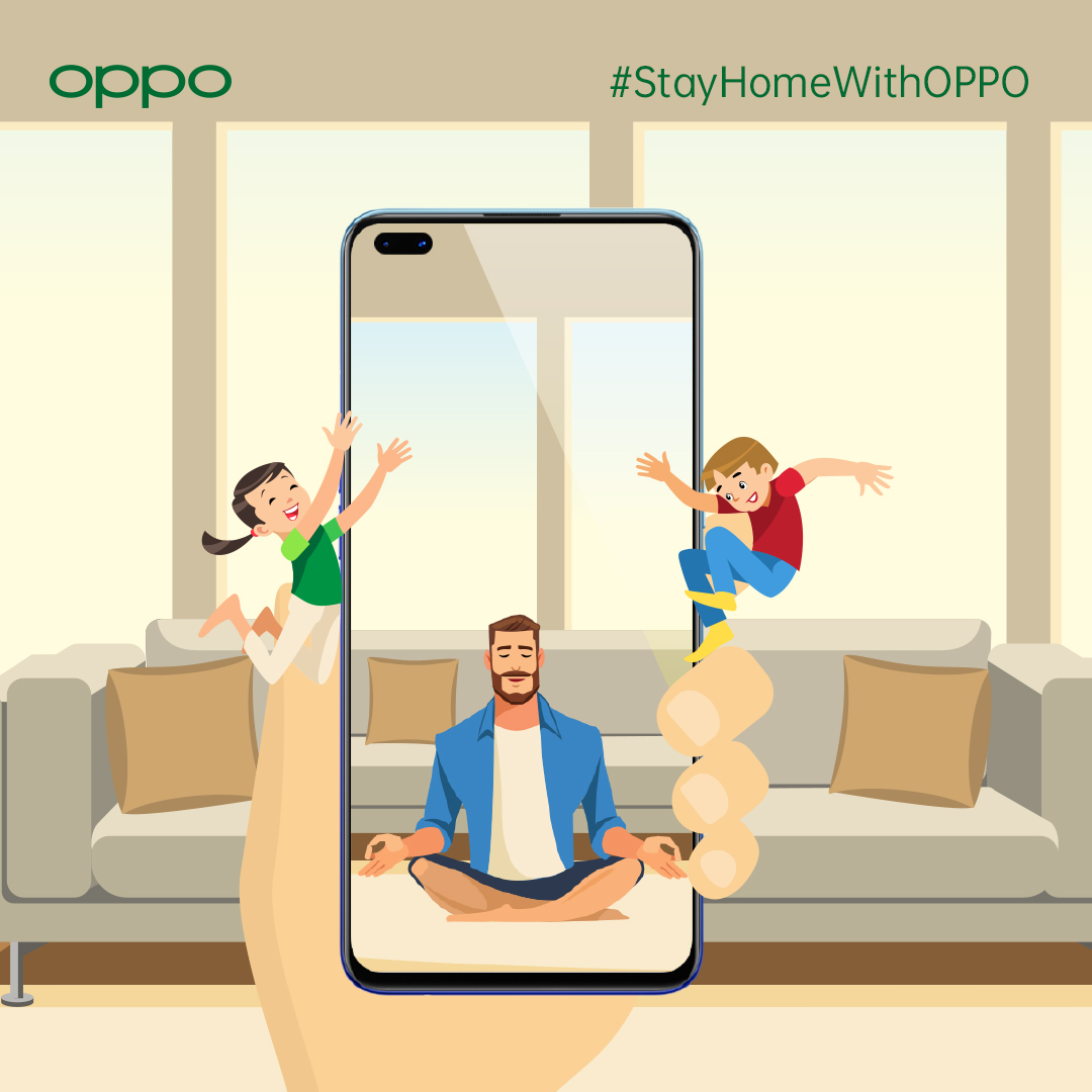 OPPOArabia's tweet photo. With #OPPOReno3Pro's #UltraSteadyVideo feature, keep it steady while doing your daily activity, even if your little ones are there to join you ๐ง๐ปโโ ๐จโ๐ฉโ๐งโ๐ฆ ๐คณ๐ป
Share your special moments with us on the hashtags #StayHomeWithOPPO & #ThroughMyOPPO & tag us for a chance to be featured! https://t.co/NUUqNROJap
