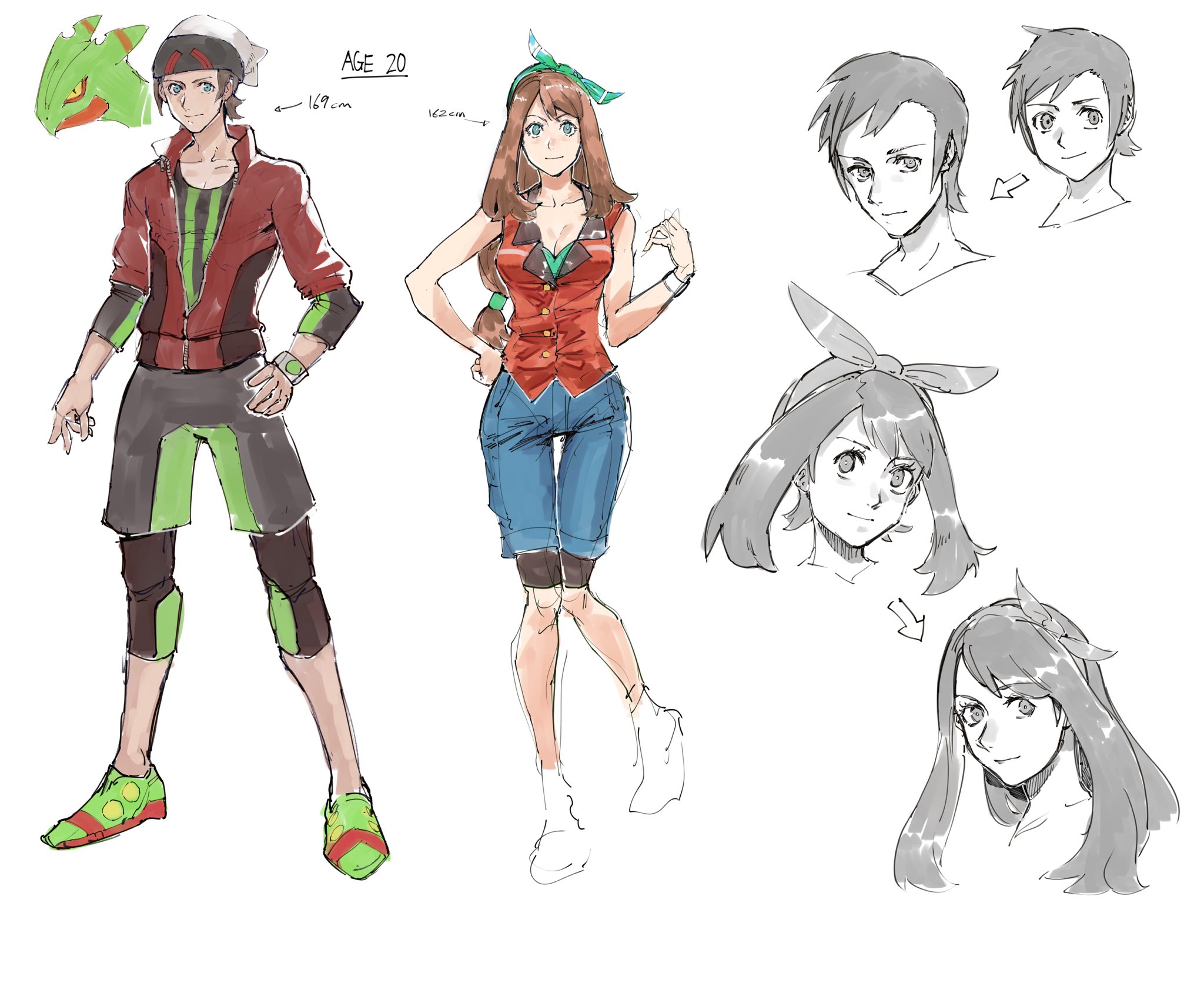 Neighbourh on X: "Adult designs for Brendan and May; I really liked their  interactions in ORAS tbh https://t.co/ehuqeuG2Dg" / X