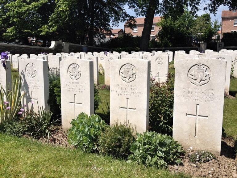 11/12 McEvoy and his NCOs were eventually removed to Ste. Catherine British Cemetery.