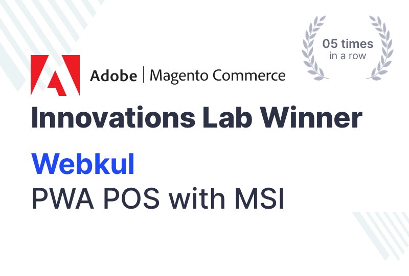 webkul's tweet photo. We are proud to announce, we are again @Magento Innovations Lab Winner. 🙏 Thanks @mmiller75 for all the kindness and help.📙Story at - https://t.co/YMxlZw3cy8 #Magento #InnovationsLab #MagentoPartners #AdobePartners https://t.co/2olZ3VVbJS