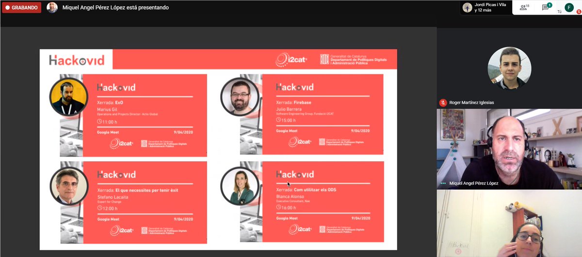 Dia 4 de #Hackovid superat! Resumim el dia i ens preparem per demà amb <a href="/maperez1977/">MAP</a>: 

Nova iniciativa d'avui a la #MaquinaCafè ☕️: Compartim llibres interessants a la biblioteca! 📚

🙌 I grans xerrades d'avui amb <a href="/MGMMarius/">Marius Gil</a>, <a href="/jbar3640/">logoff</a>, <a href="/StefanoLacaita/">Stefano Lacaita</a> i <a href="/balonsogiralt/">Blanca Alonso</a>