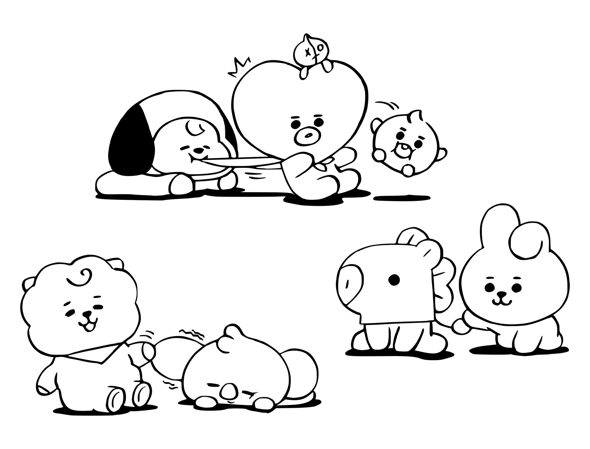 500 Coloring Pages Bt21 Free - Coloring Pages Printable