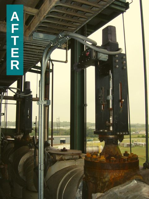 For today's #ThrowbackThursday, we're going back almost 20 years to the day we installed multiple REXA Linear actuators on main gas valves within a gas-fired drum boiler at a Texas power plant. Check out the before and after pics below!

#actuators #valves #power