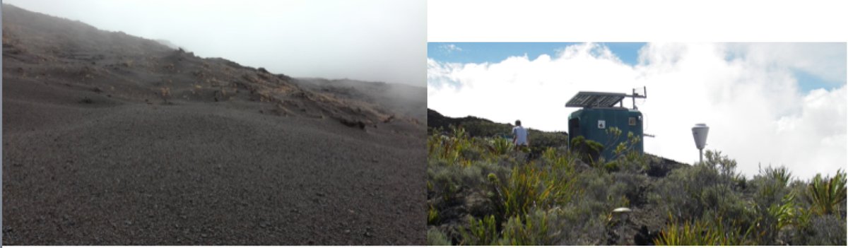 L'OVPF sur le terrain aujourd'hui pour une double mission sur le #PitondelaFournaise. Mission 2: reconnaissance du site éruptif du 2-6 avril, un flanc Est méconnaissable et une station de surveillance ensevelie.
