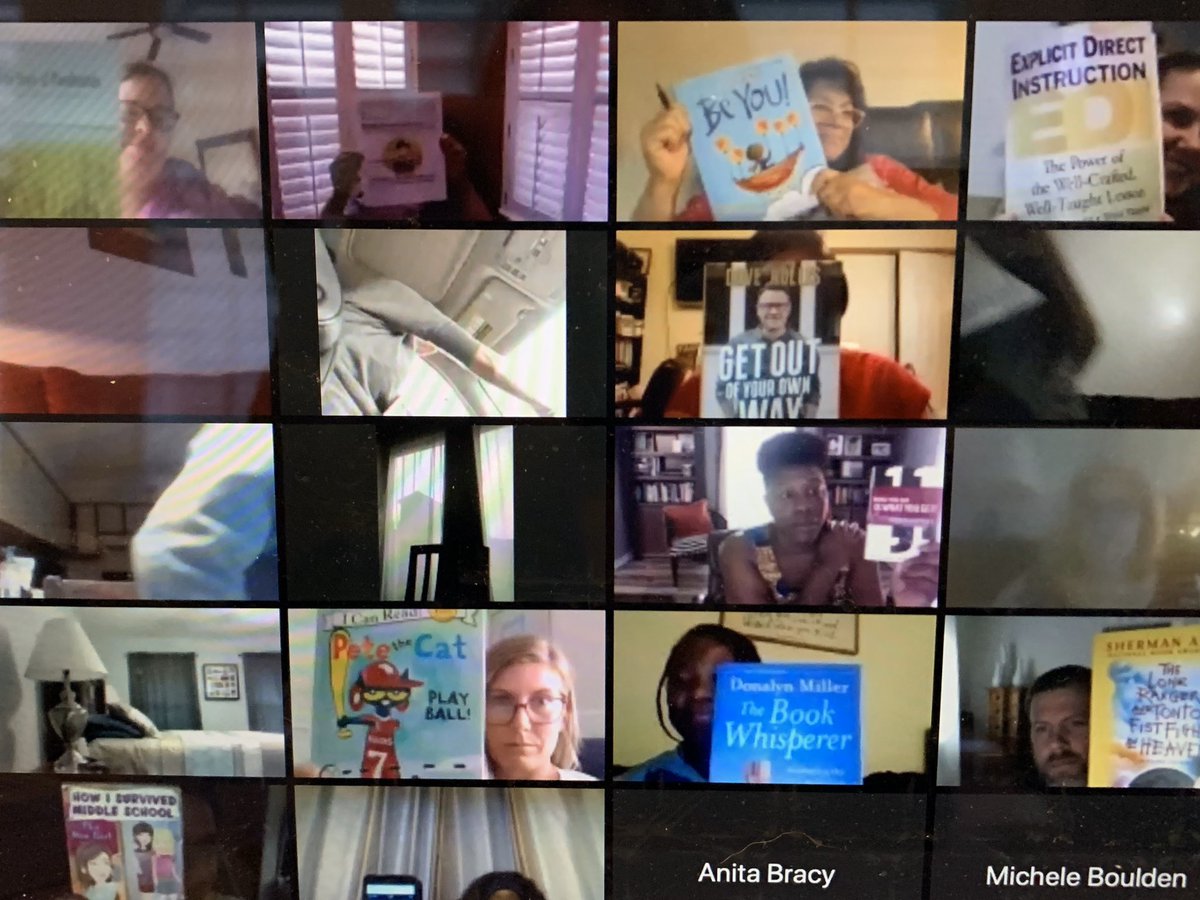 Elementary Reading Specialists sharing books we are reading during our weekly Zoom meeting! Working to keep consistent contact and to support each other, so we can best support NPS students!