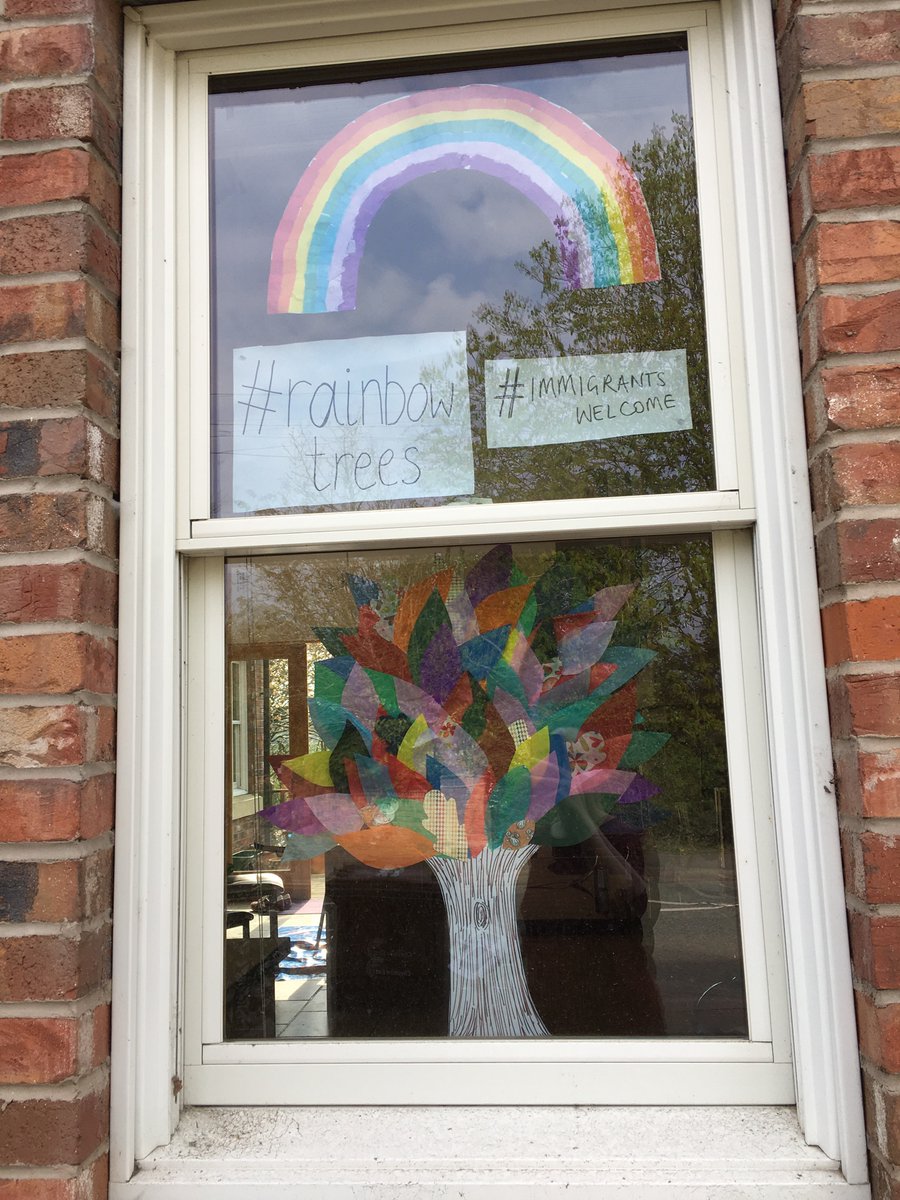 helenakate7's tweet photo. Join me in adding a multicoloured tree to your windows to support and acknowledge the role of immigrant keyworkers
#multiculturalnhs #immigrantswelcome
#rainbowtrees https://t.co/YriUUcoyjz