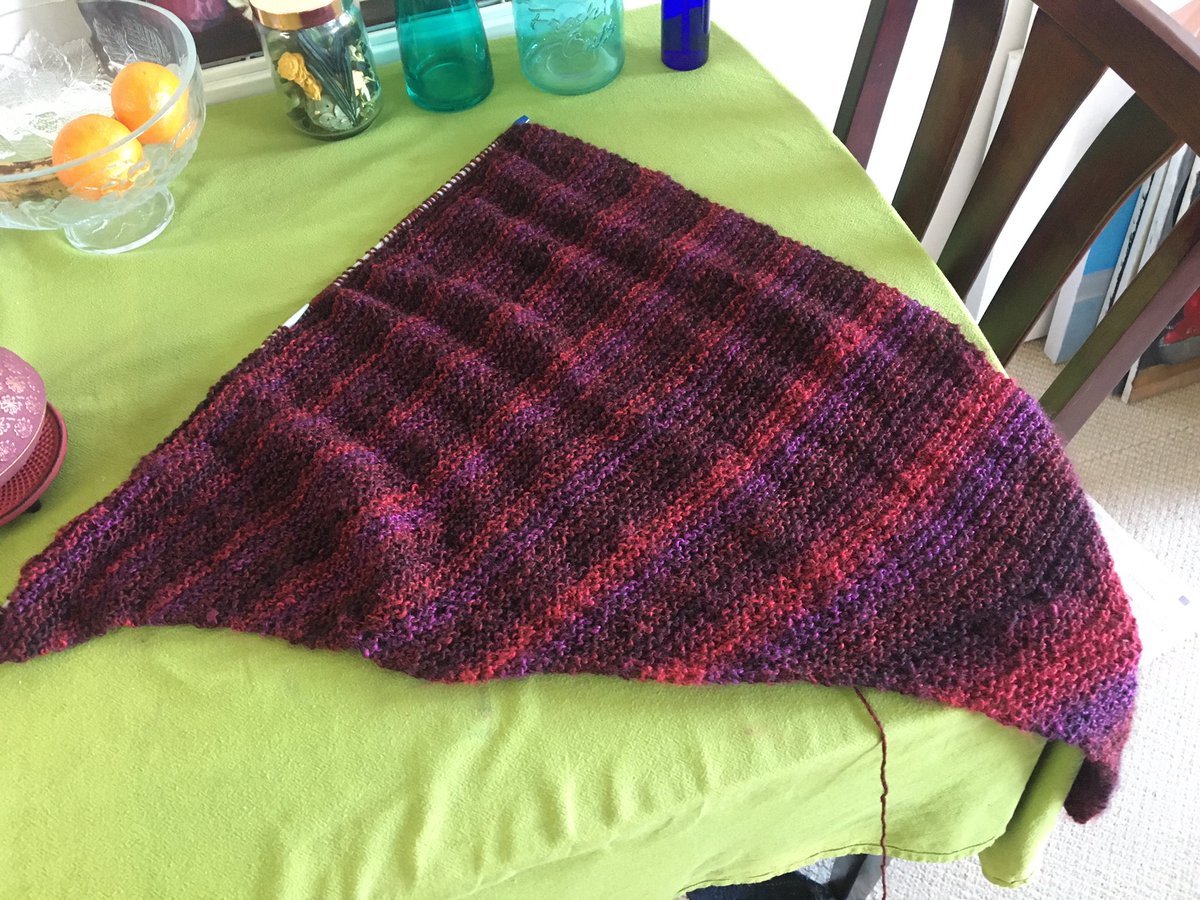 WoolnBooks's tweet photo. One-ball #Shawl

#yarnaddict #yarnspirations #yarnaddiction #yarncolours #knittersofinstagram #instacrochet #crochetlove #crocheteers 
#shareyourcrochet #knitspiration #knitting_inspiration #woolweek https://t.co/DS93q40JFN