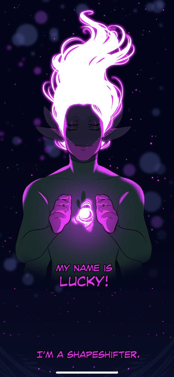 Hey  #meetthewebcomic Lucky! is my LGBT+ SciFi with shapeshifters and weird lore and awkward encounters between friends LOLIt’s free to read on  @webtooncanvas  https://www.webtoons.com/en/challenge/lucky/list?title_no=158506
