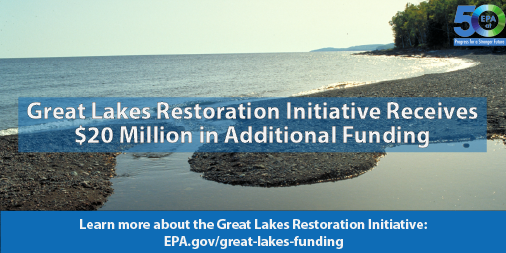 eparegion5's tweet photo. #GLRI receives additional $20 million in funding. Region 5 Administrator Kurt Thiede: “Thanks to this boost in funding we can expect to see even more progress in protecting and restoring the Great Lakes.” https://t.co/WDZkiLOBe7 @idemnews @WDNR @MnPCA https://t.co/cqLa2WNOib