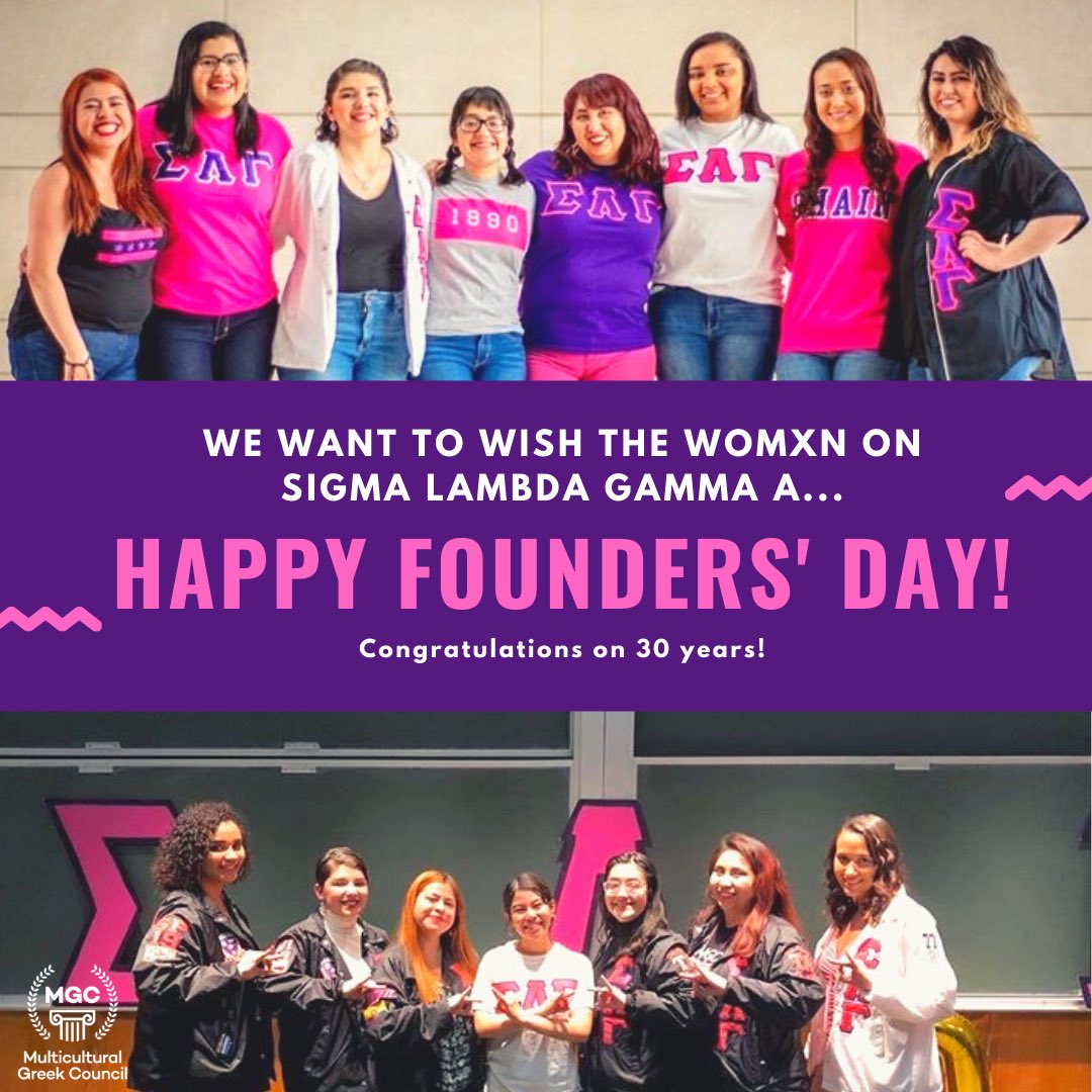NorthwesternMGC's tweet photo. We want to wish the womxn of Sigma Lambda Gamma National Sorority, Inc. a Happy Founders’ Day! Congratulations on 30 years! https://t.co/oRX2B5sXS7