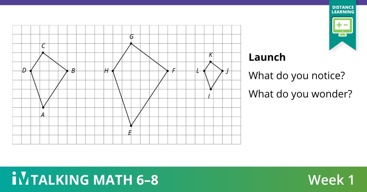 Looking for ways to spark math discussions for grades 6–8? Starting this week, we’re sharing images and questions you could ask your family or your students. Click for a first look of what to expect. ow.ly/ALEV50z6VXa. New slides weekly! #IMTalkingMath