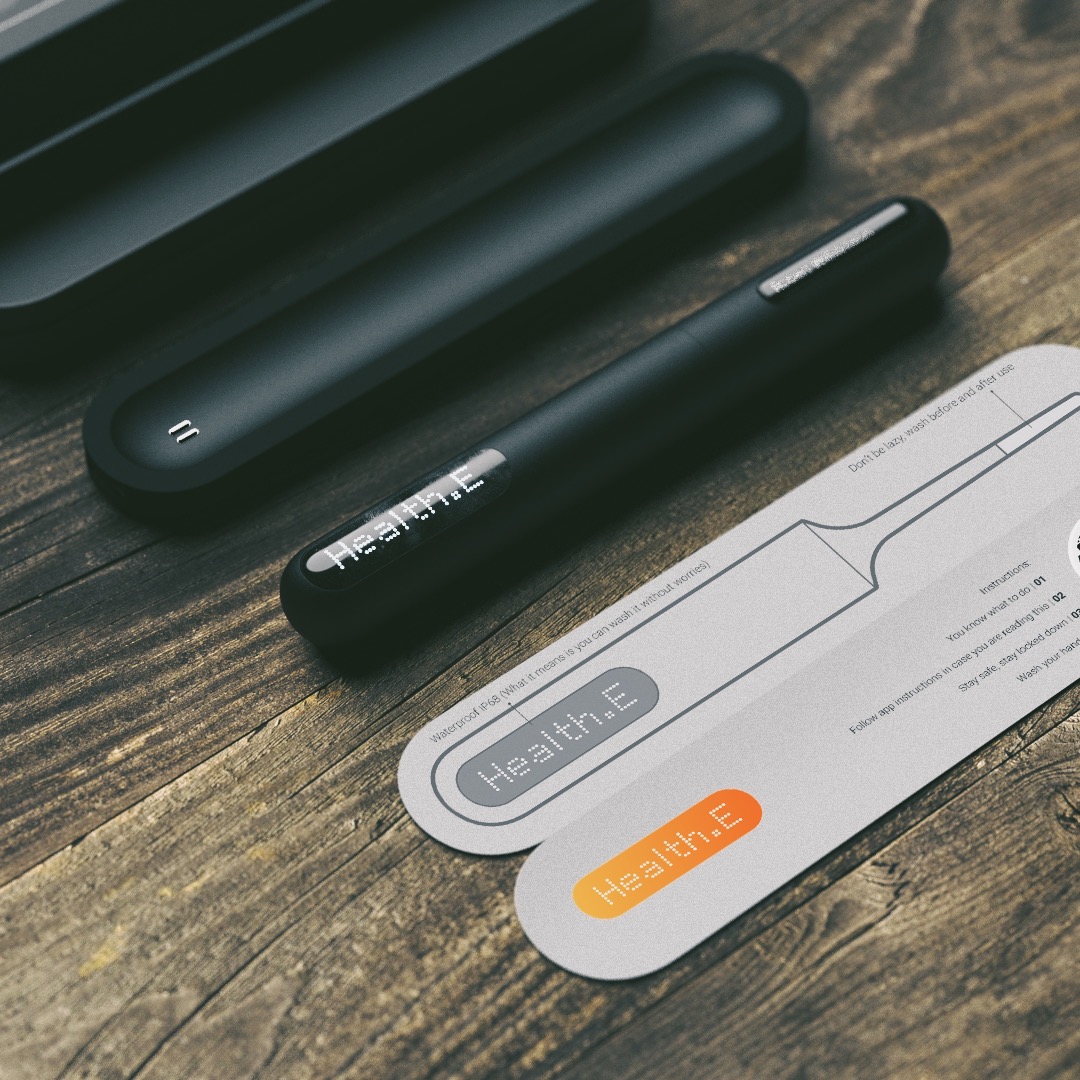 KeyShot3D's tweet photo. Sick of quarantine? Take your temp. HealthE Thermometer concept designed for the #renderweekly challenge and rendered in KeyShot by Roshan Hakkim. High-res + many more detail shots here: https://t.co/PLh1zRmRZ8
#staysafe #healthe #quarantine #keyshot #3drendering https://t.co/hExfOtuAl0