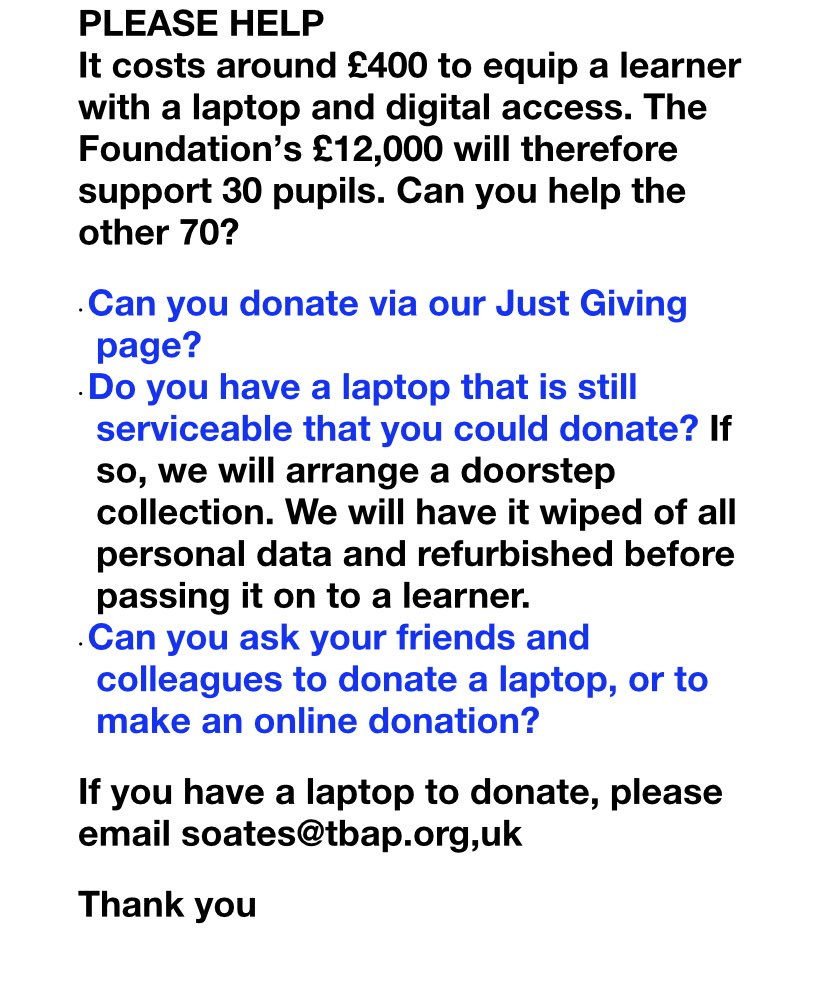TBAP Foundation tweet media