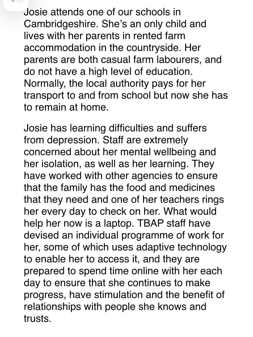 Help us source funding or laptops to get TBAP learners connected #schoolclosureuk #thisisAP