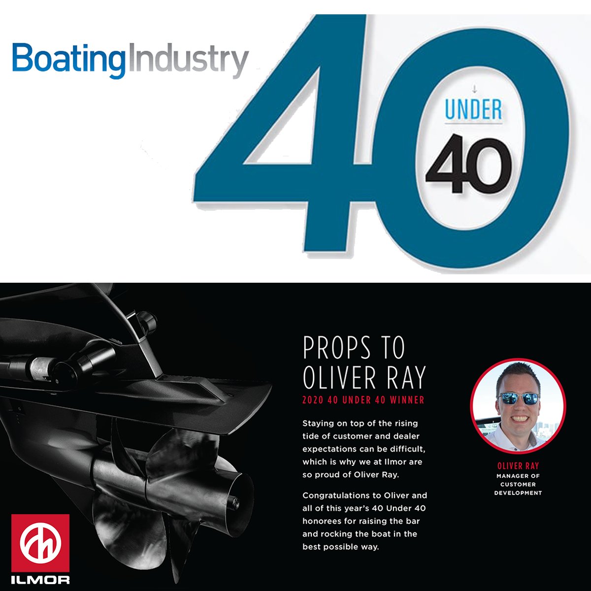 Congratulations to Oliver Ray, on receiving the prestigious  Boating Industry 40 under 40 award for 2020. We could not be prouder of him and his countless contributions towards elevating the marine industry.