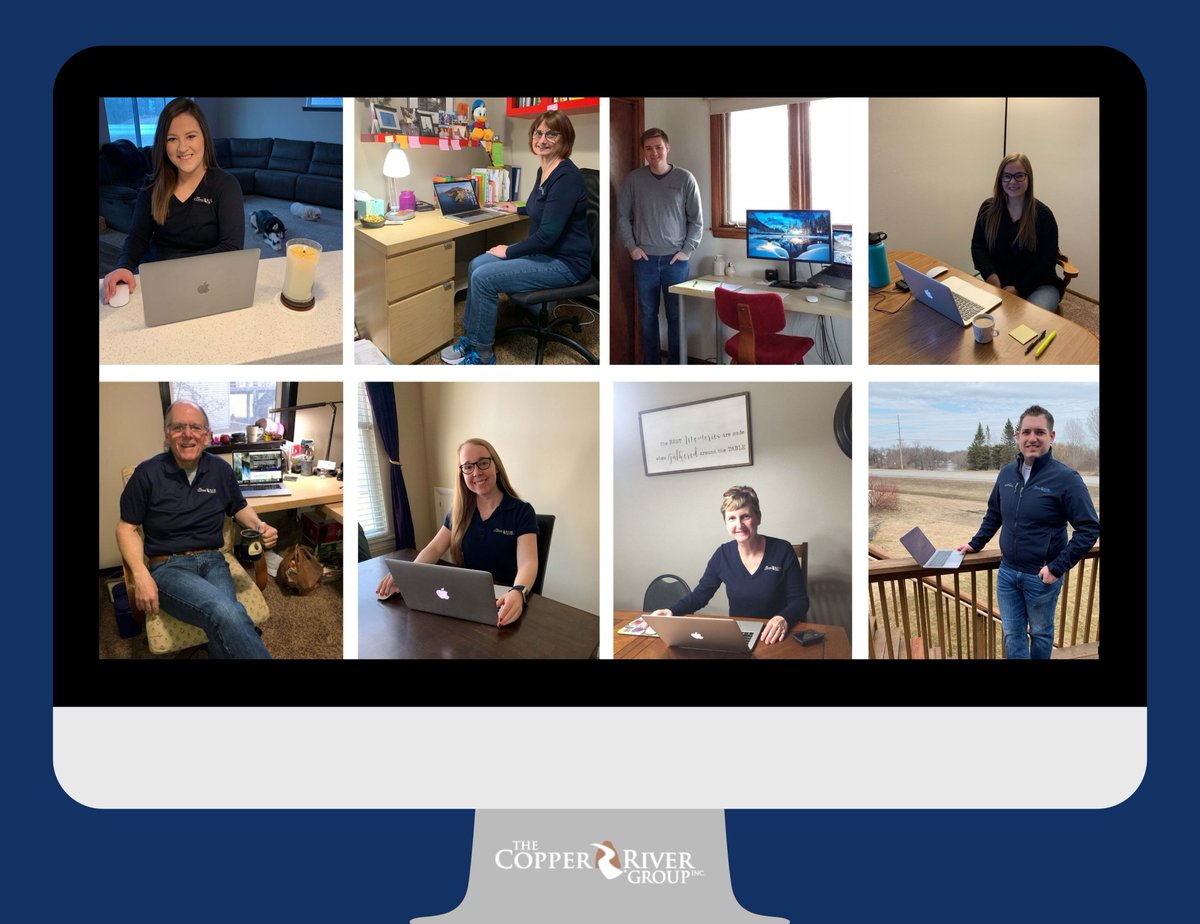 CopperRivrGroup's tweet photo. The Copper River Group is working virtual throughout the #quarentine! How are you holding up? We're all in this together. #socialdistancing #coronavirus https://t.co/RFqbHJCQUI