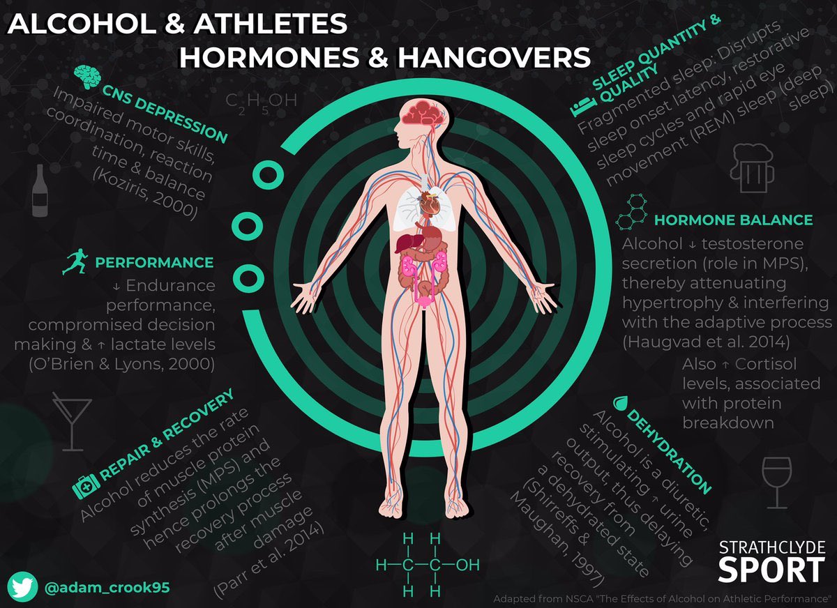 CatamountRefuel's tweet image. You may be bored, but that doesn’t mean you should turn to alcohol 🍻 Alcohol has so many effects on athletic performance. Check it out! #athleticperformance