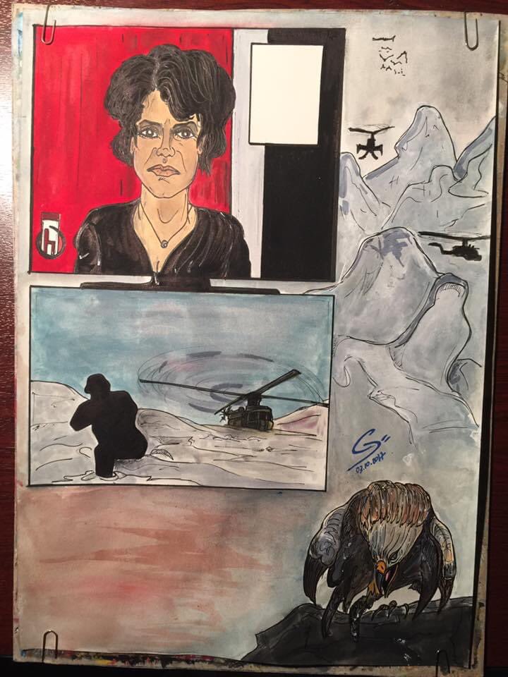 Saçları biraz stilize kaçtıysa da <a href="/OzlemGurses/">Özlem Gürses</a> i çizgi roman sayfalarına taşıdığımız anlar🤓