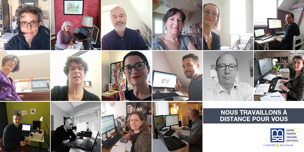#Covid_19 Plus de 200 salariés mobilisés à distance, la MSA continue d'assurer sa mission de service public #fiersdeproteger #ContinuitéDeService #RestezChezVous