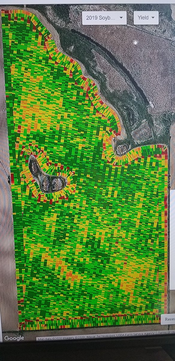 michaeldunnCCA's tweet photo. #NDVI based zones were used to vary seeding rates (left image).
More biomass doesnt mean increase seeding rates, especially in a #WhiteMold microenvironment in #Soybeans
Right map shows yield decline in that region; rates should have dropped, NOT increased there.
#BeyondNDVI https://t.co/nrfxLMmUmT