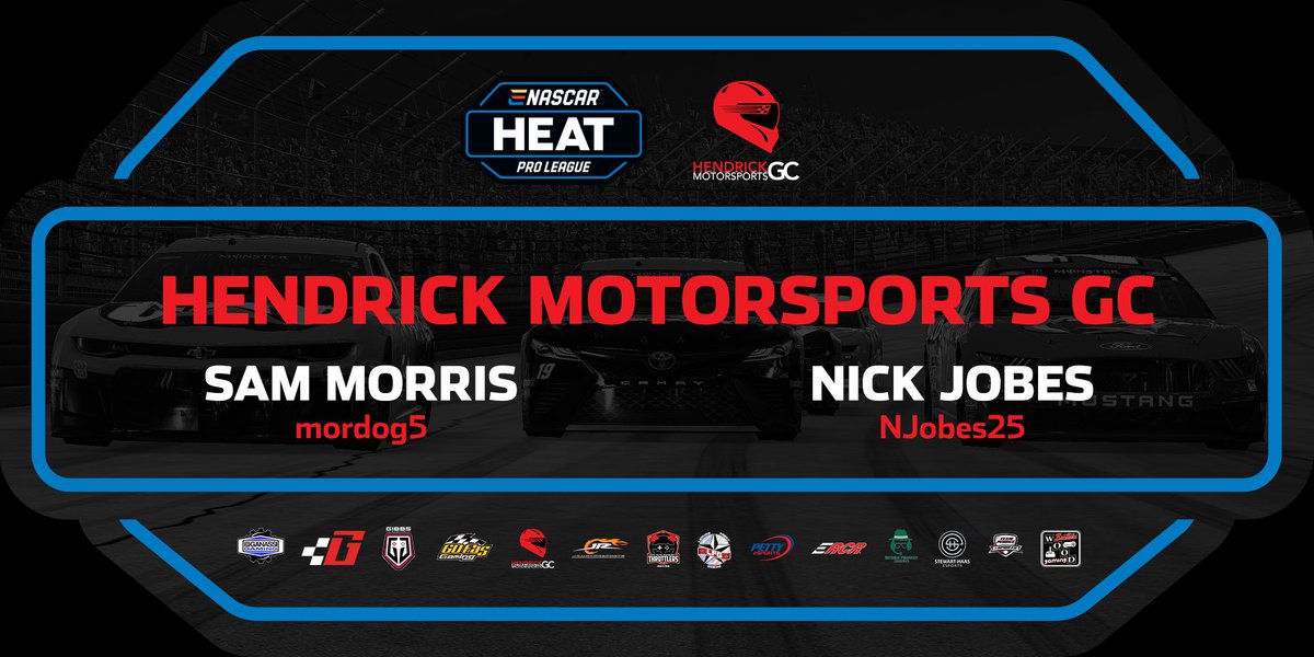 NASCAR's tweet photo. Familiar faces return to @HendrickGC for the 2020 eNASCAR Heat Pro League campaign.

Nick Jobes and Sam Morris came on strong in the closing stages of last year’s season, and they’ll look to ride that momentum to a title. https://t.co/IxSBog3Uo0