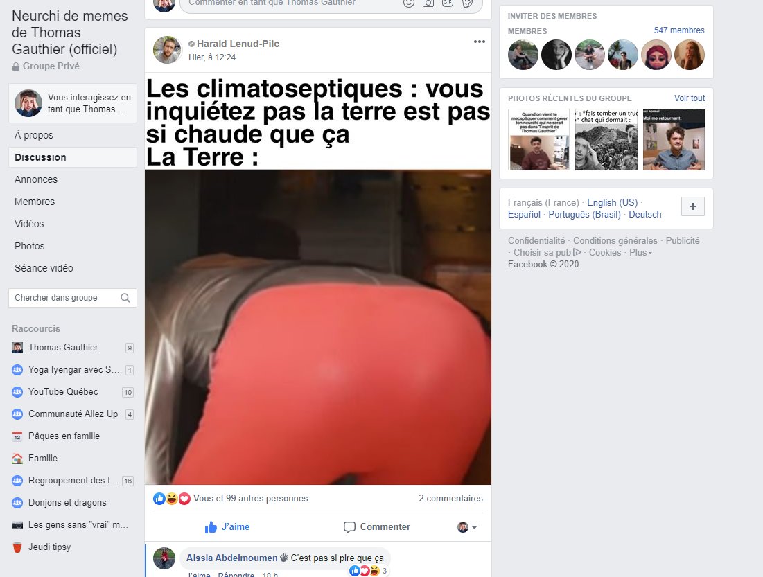 TomliTV's tweet photo. Y'a une page facebook qui fait des memes sur moi et ça me fait rire. https://t.co/2Fa8msqPc6