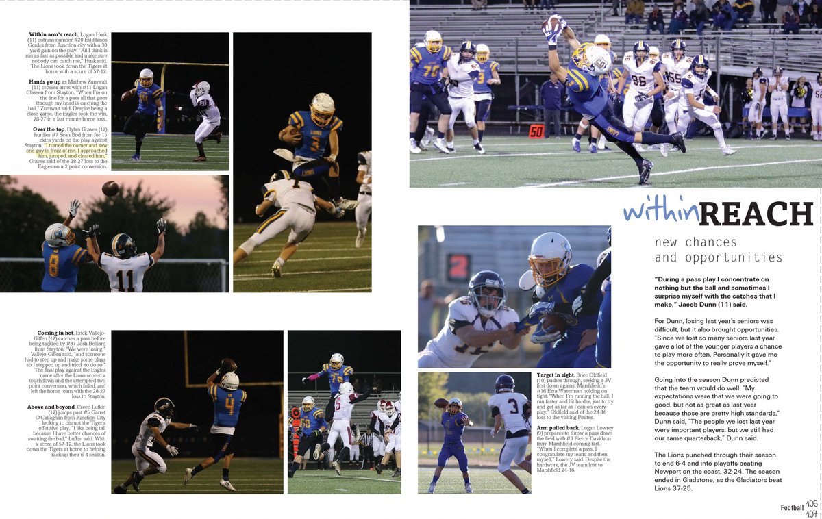 Congrats to Miranda McCasline, Madison Giffen, Sawyer Weybright, Mikayla Baird, Sabrina James, Belle Pennington, Madelyn Banks and Sam Cruden on earning recognition from <a href="/NSPA/">National Scholastic Press Association</a>’s Gold Circle Award for our 2019 Lion Tracks, “Step up”!