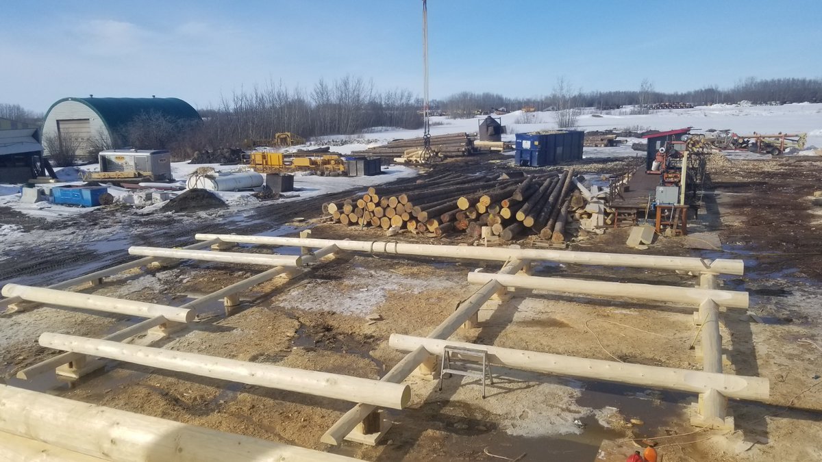 MH_WoodS's tweet image. We are on to the next build! A 1580sq ft main floor and basement with a beautiful open deck stretching across the front.  This home will eventually make its way to the Lac La Biche, AB area. #logbuilder #customloghome #cabinlife