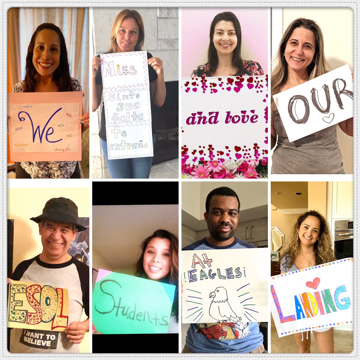 The ESOL Teachers and Staff at Eagles 🦅 Landing middle school miss our students ❤️ #ESOLFamily