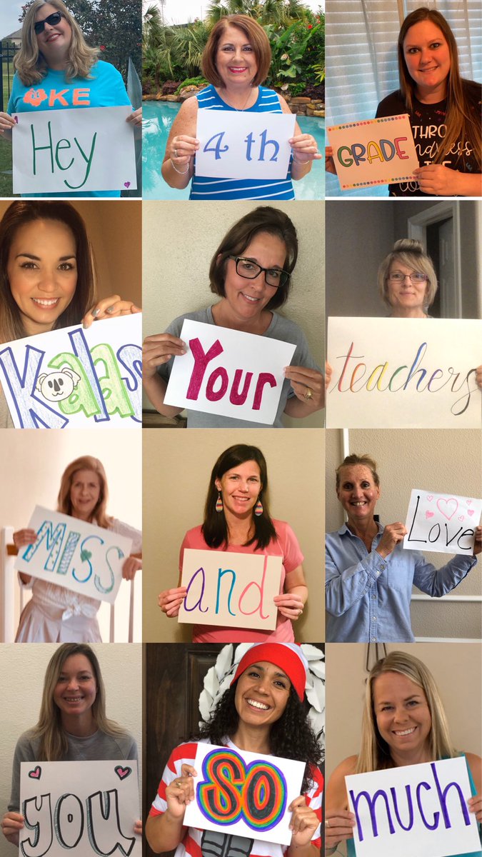 mayzermath's tweet photo. Missing my students and teammates so much!! #TeachFromHome #teacherlife #BestTeamEver #fourthgrade #gokoalas https://t.co/eT3HgkPZsj