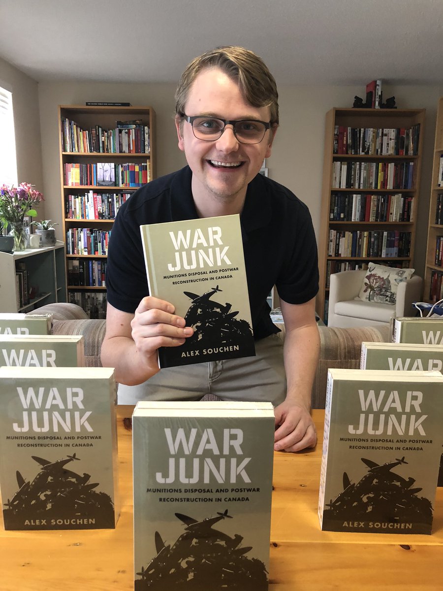 AlexSouchen's tweet photo. Well it's official: I'm a published author! Many thanks to everyone at @UBCPress for making #warjunk possible!!! It's a dream come true!!! #twitterstorians #ecrchat #envhist #AcademicChatter #books #cdnhist https://t.co/VSxzrlwjiW