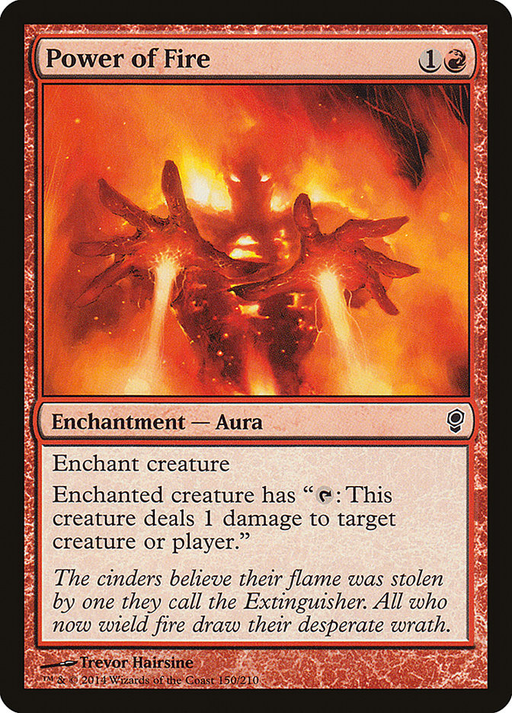 DailyMTGcards's tweet photo. Card name: #PowerofFire
Card type: Enchantment — Aura
Edition: Conspiracy (CNS) Nº 150
#MTG #MagictheGathering #MTGArena #EDH https://t.co/6fP0IVIFRV